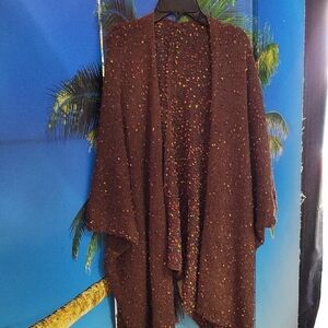 Judith March Brown Multicolor Cardigan, Boho Style